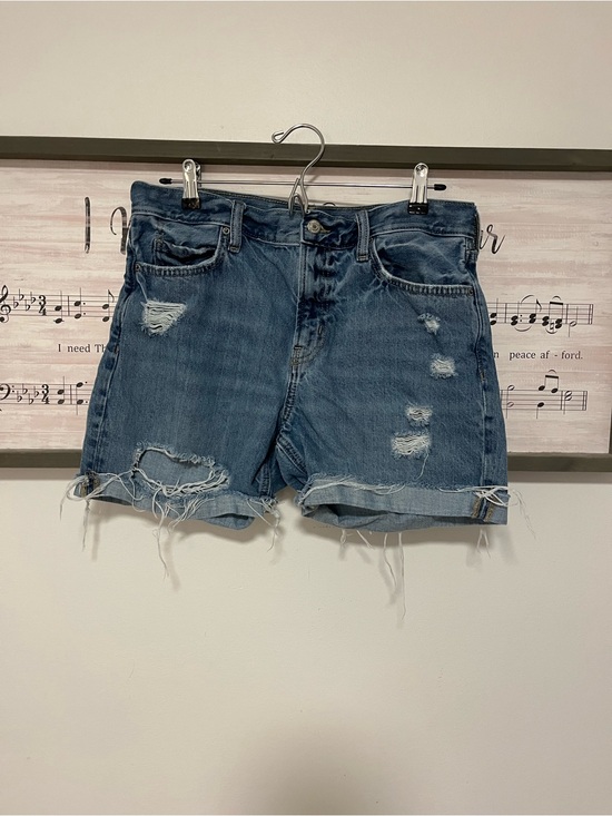 Old Navy Pants - Old Navy Distressed Blue Denim Cutoff Shorts